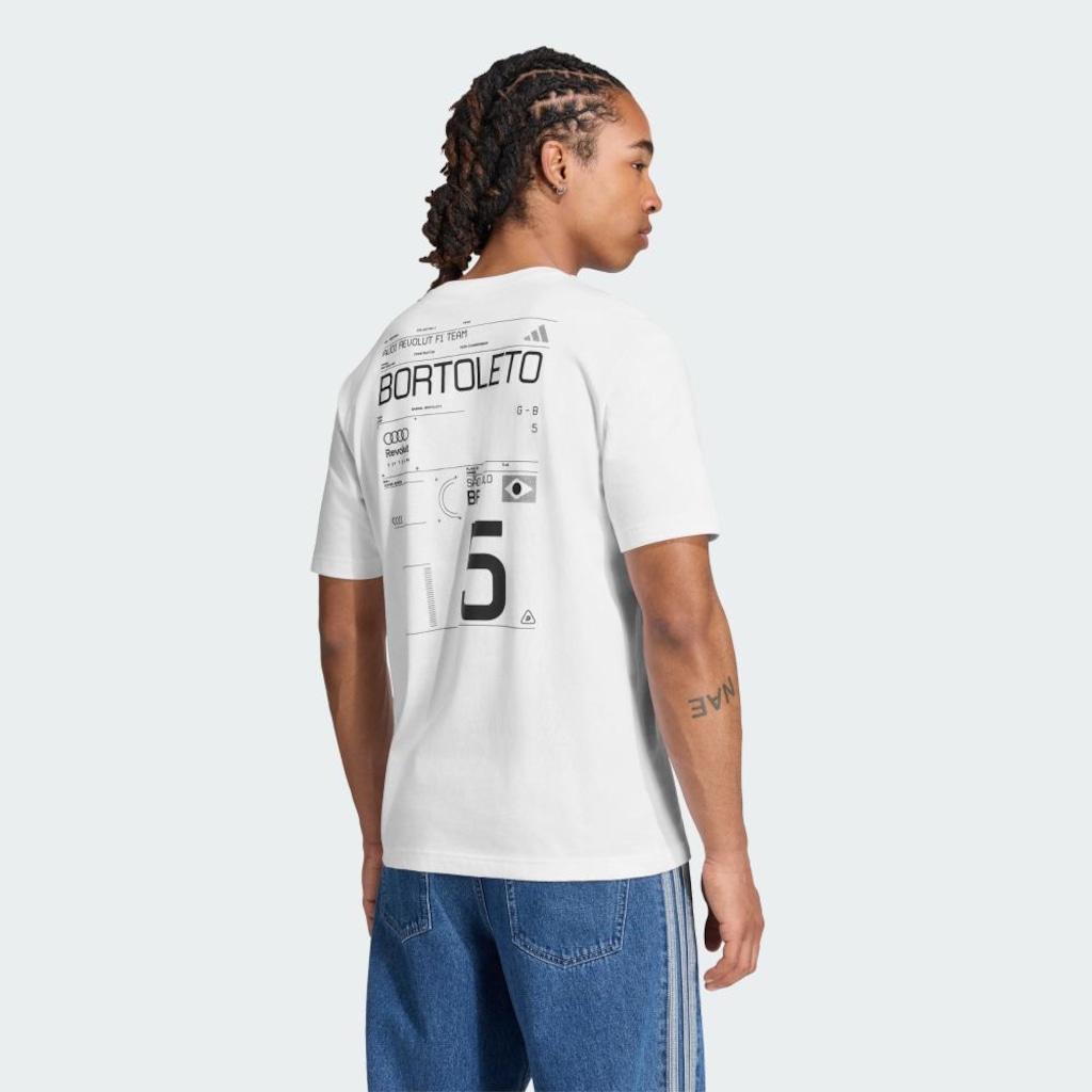 Imagem 3 do produto Camiseta adidas Audi F1 Team Gabriel Bortoleto III Masculina