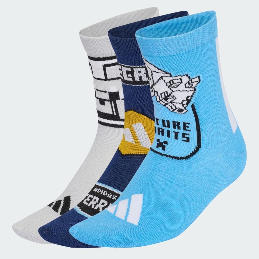 Imagem 2 do produto Kit Meias adidas x Minecraft com 3 Pares Infantil