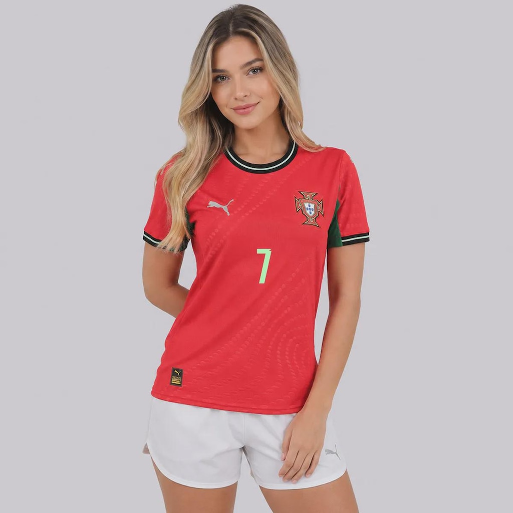 Imagem 2 do produto Camisa Portugal I 25/26 7 Ronaldo Puma Feminina