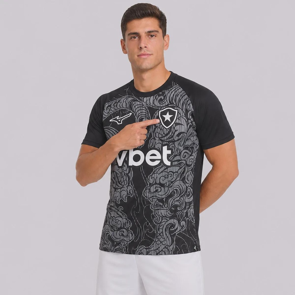 Imagem 2 do produto Camisa do Botafogo Aquecimento 26/27 Mizuno Masculina
