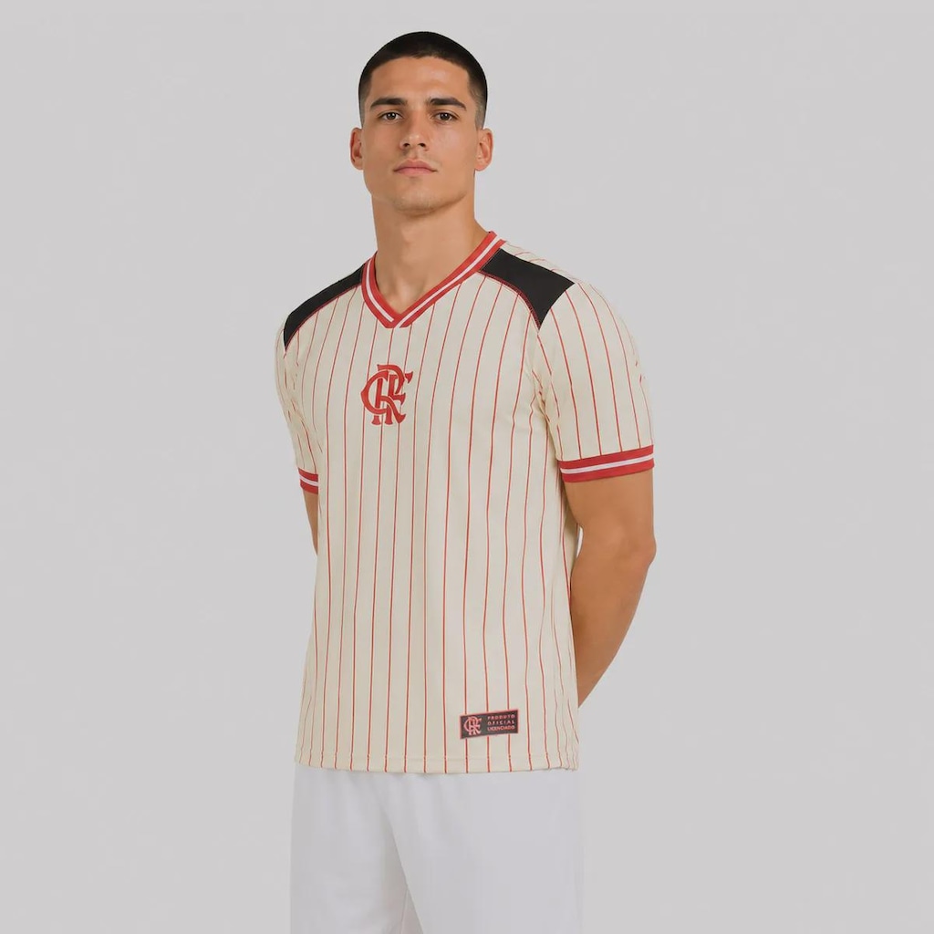 Imagem 3 do produto Camisa do Flamengo Escudo Listrada Masculina