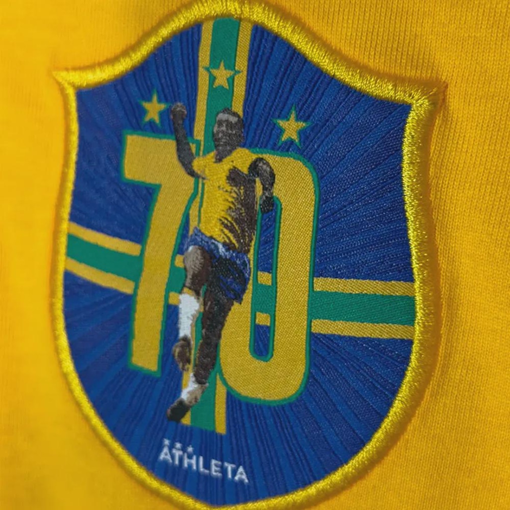Imagem 3 do produto Camiseta Athleta Brasil Retrô Pelé 1970 Masculina