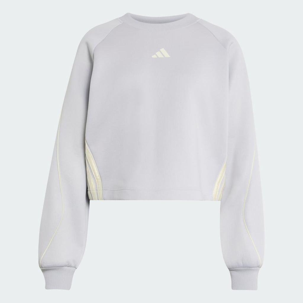 Imagem 2 do produto Blusão de Moletom adidas Gola Redonda Stadium Três Listras Feminino