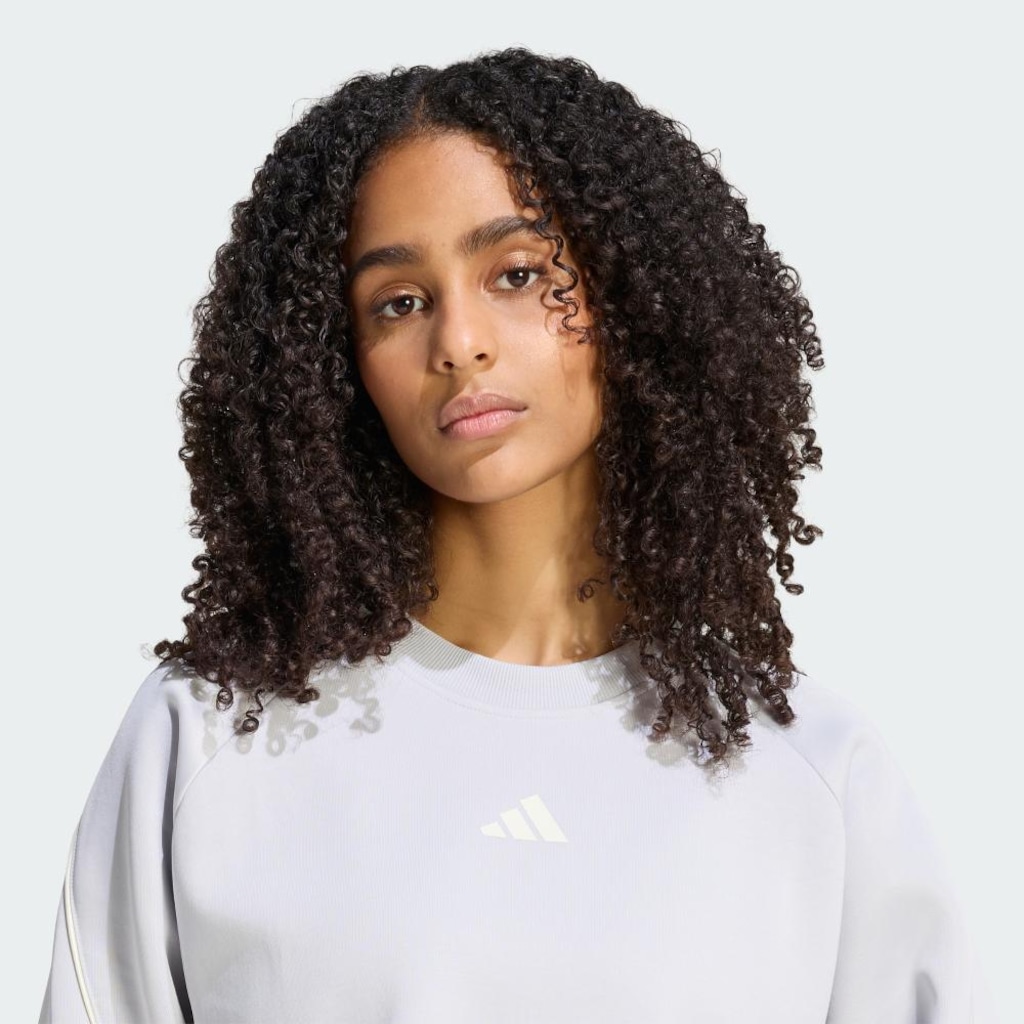Imagem 4 do produto Blusão de Moletom adidas Gola Redonda Stadium Três Listras Feminino