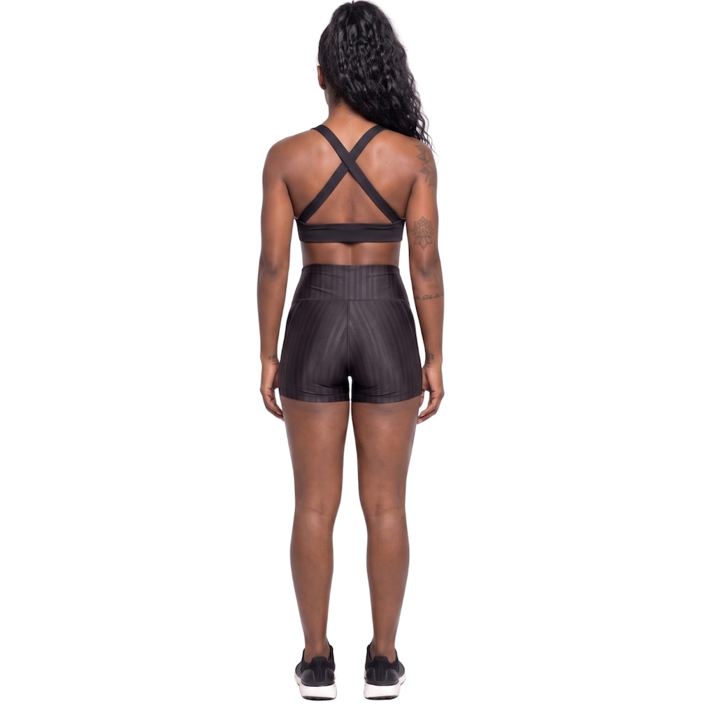 Imagem 2 do produto Conjunto Feminina Fitness Top Bojo e Short New Zig Vekyo Roupa De Academia Treino Musculação