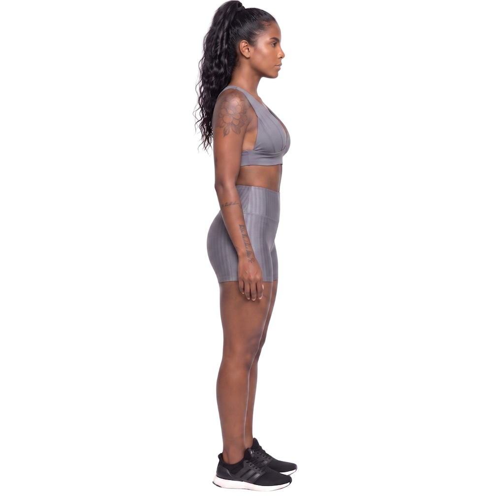 Imagem 3 do produto Conjunto Feminina Fitness Top Bojo e Short New Zig Vekyo Roupa De Academia Treino Musculação