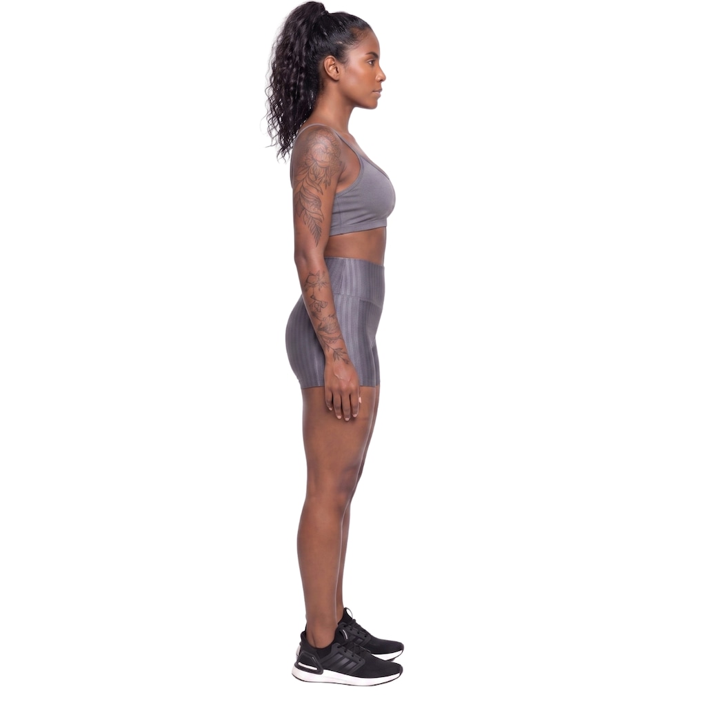 Imagem 3 do produto Conjunto Feminina Fitness Top Alça Fina e Short New Zig Vekyo Roupa De Academia Treino Musculação