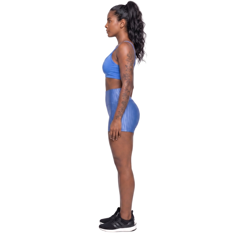Imagem 3 do produto Conjunto Feminina Fitness Top Alça Fina e Short New Zig Vekyo Roupa De Academia Treino Musculação