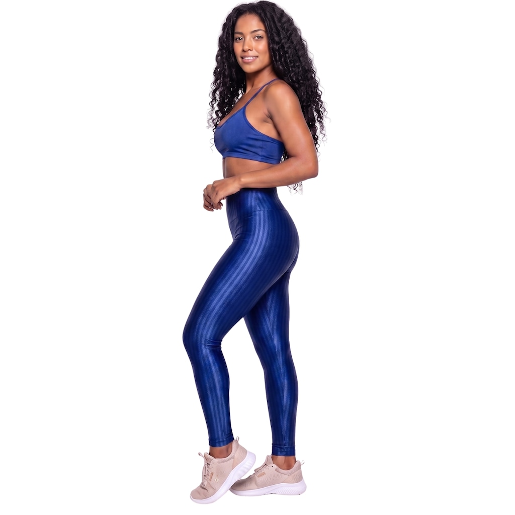 Imagem 3 do produto Conjunto Feminina Fitness Top Alça Fina e Calça New Zig Vekyo Roupa De Academia Musculação