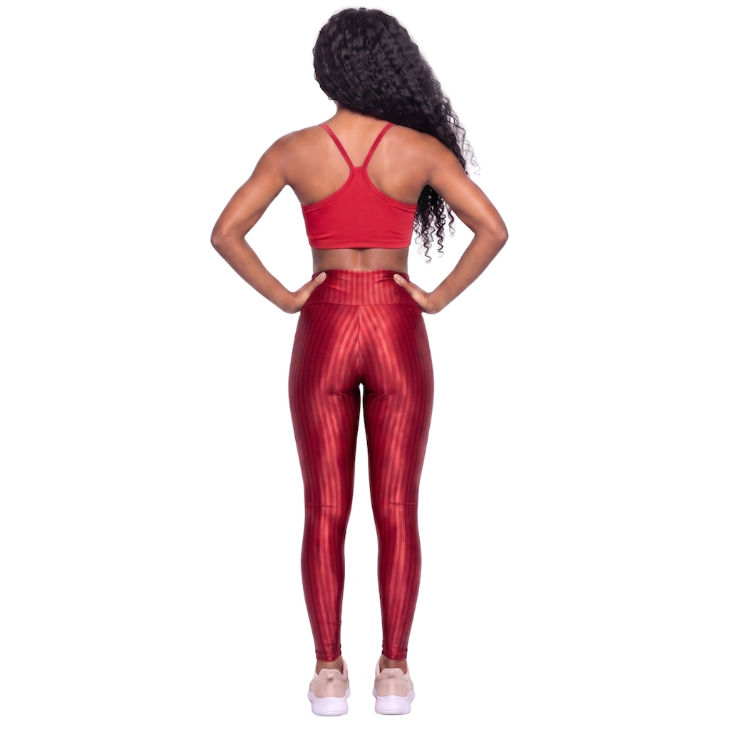 Imagem 2 do produto Conjunto Feminina Fitness Top Alça Fina e Calça New Zig Vekyo Roupa De Academia Musculação
