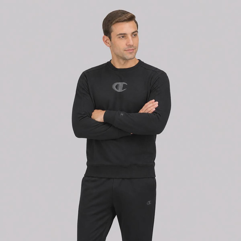 Imagem 2 do produto Blusão de Moletom Champion Crewnek Motion Logo Masculino