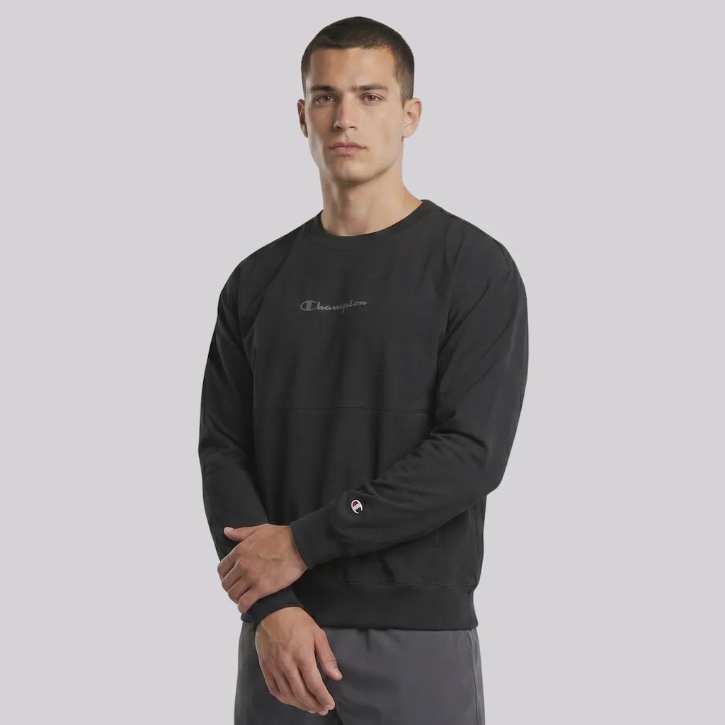 Imagem 3 do produto Blusão de Moletom Champion Tech Crewneck Mini Script Logo Masculino
