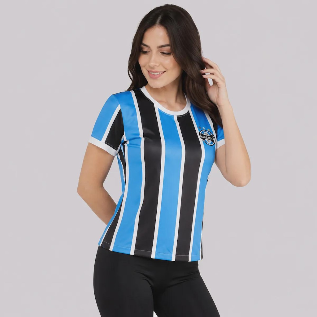 Imagem 3 do produto Camisa do Grêmio Baby Look Tricolor Feminina