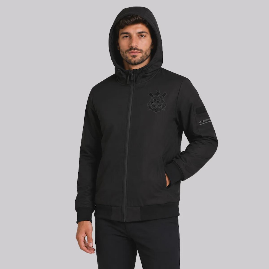 Imagem 4 do produto Jaqueta do Corinthians Escudo com Capuz Masculina