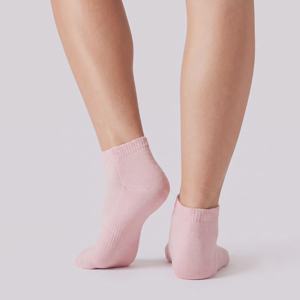 Imagem 2 do produto Kit Meia Lupo Socks Cano Curto 3 Pares Feminina Branca e Rosa