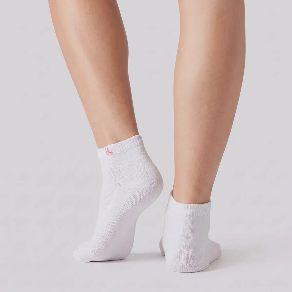 Imagem 4 do produto Kit Meia Lupo Socks Cano Curto 3 Pares Feminina Branca e Rosa