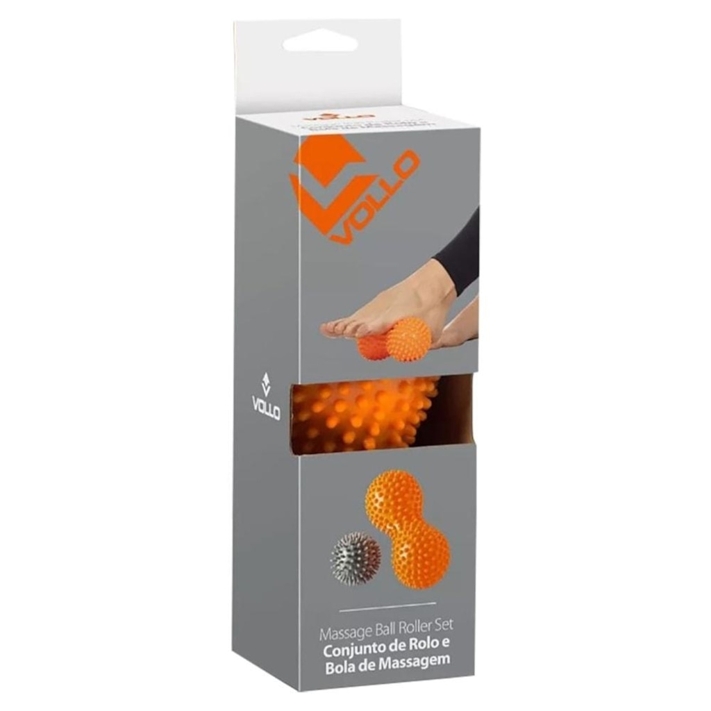 Imagem 2 do produto Kit Bola Massagem e Rolinho de Massagem Vollo Unissex