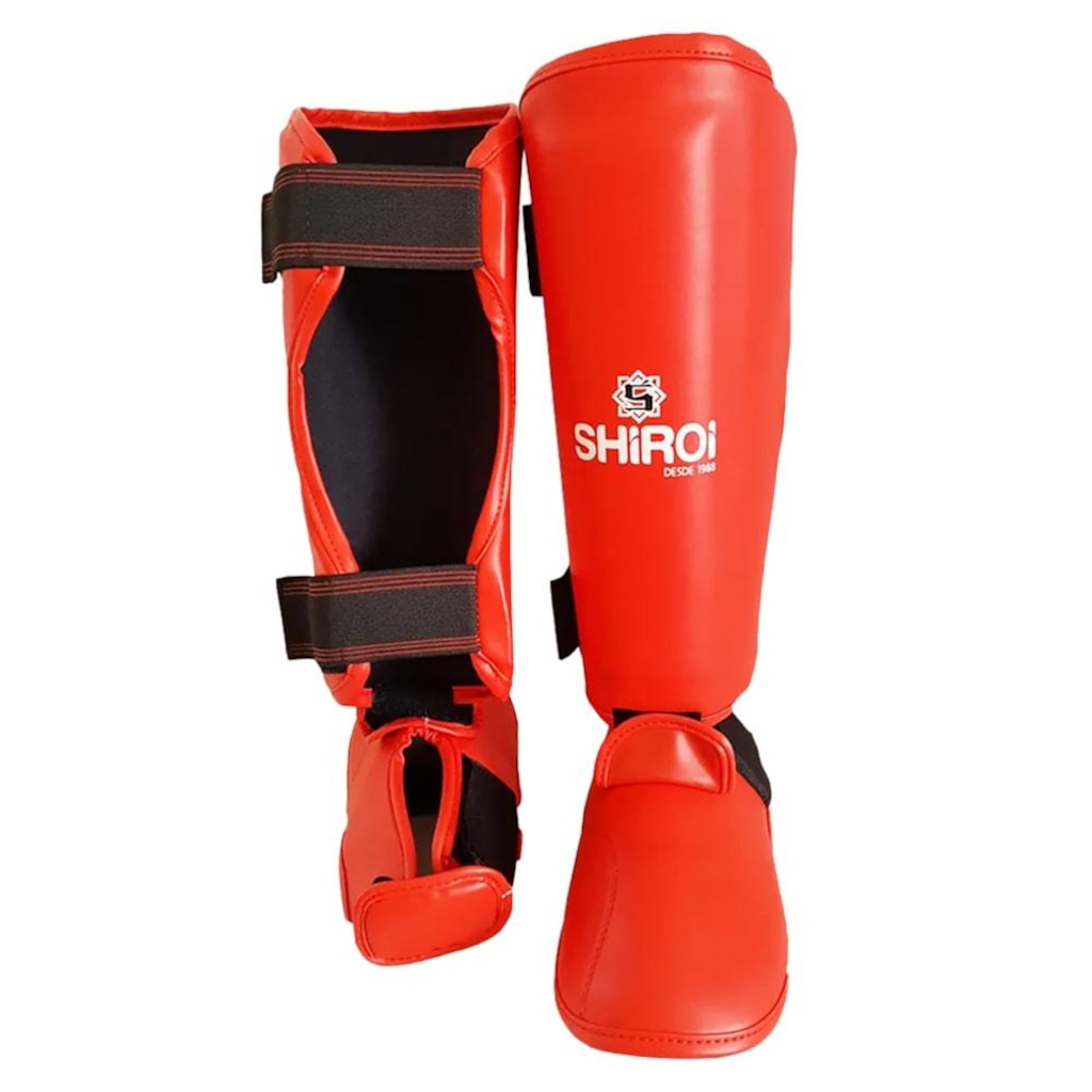 Imagem 2 do produto Protetor de Canela Shiroi Caneleira de Karate Shik Com Pé Adulto