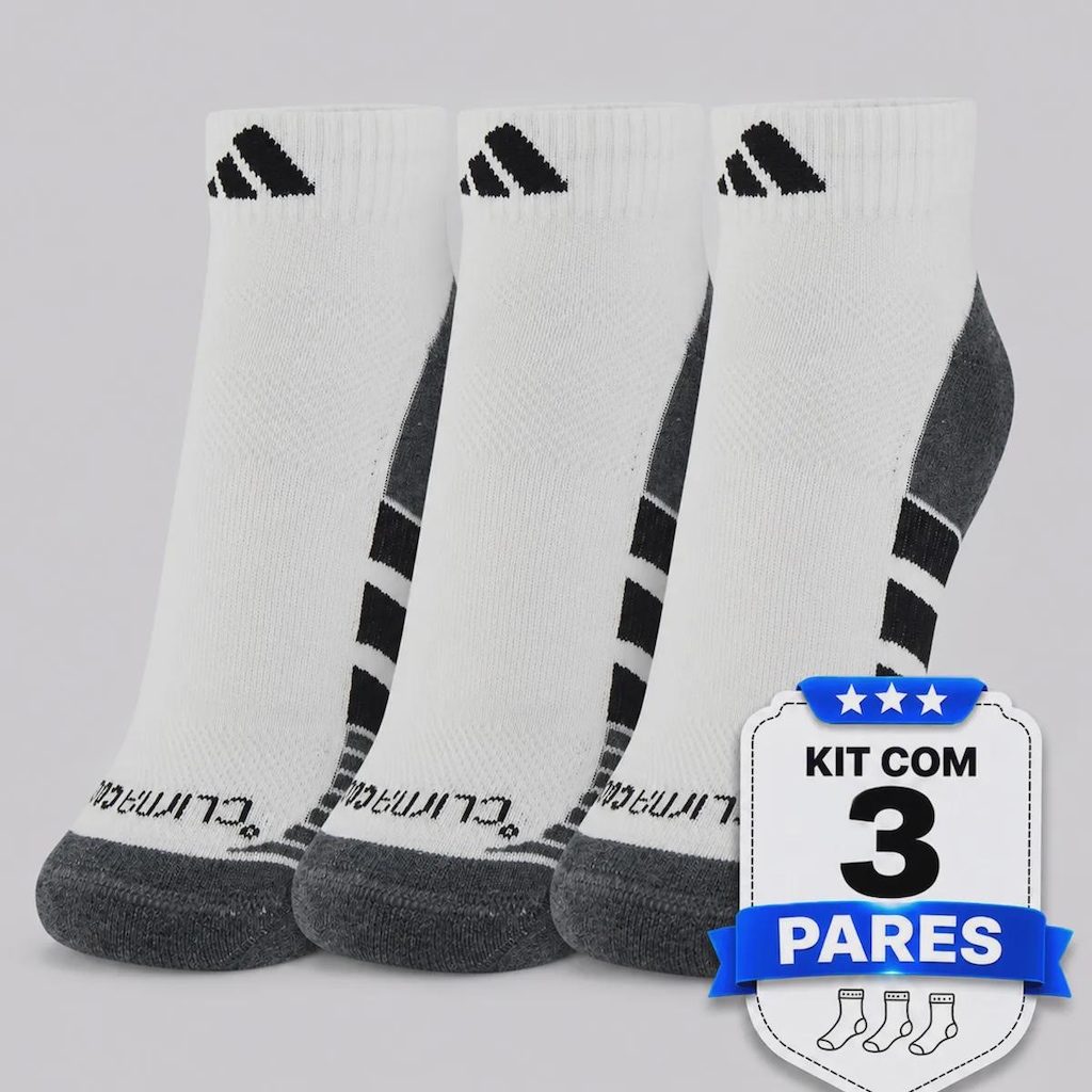 Imagem 2 do produto Kit Meia adidas Cano Médio PRF C CC QRT 3 Pares