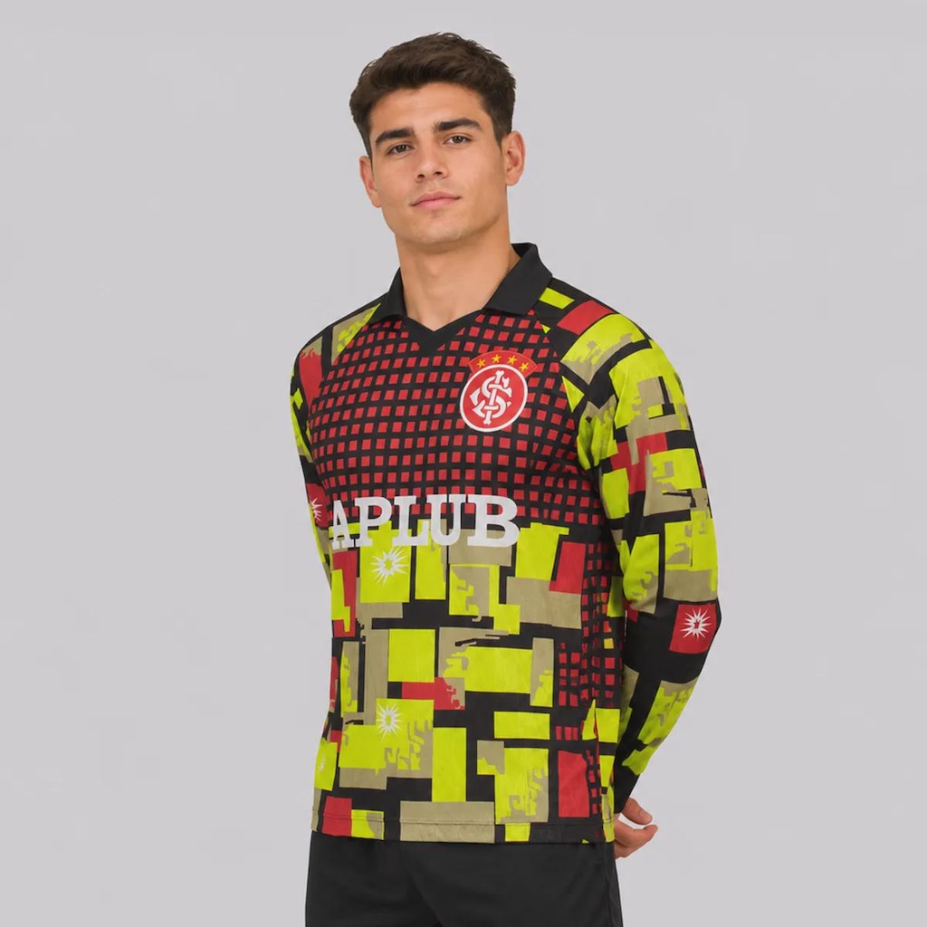 Imagem 3 do produto Camisa do Internacional Retrô Goleiro 1995 Manga Longa Masculina