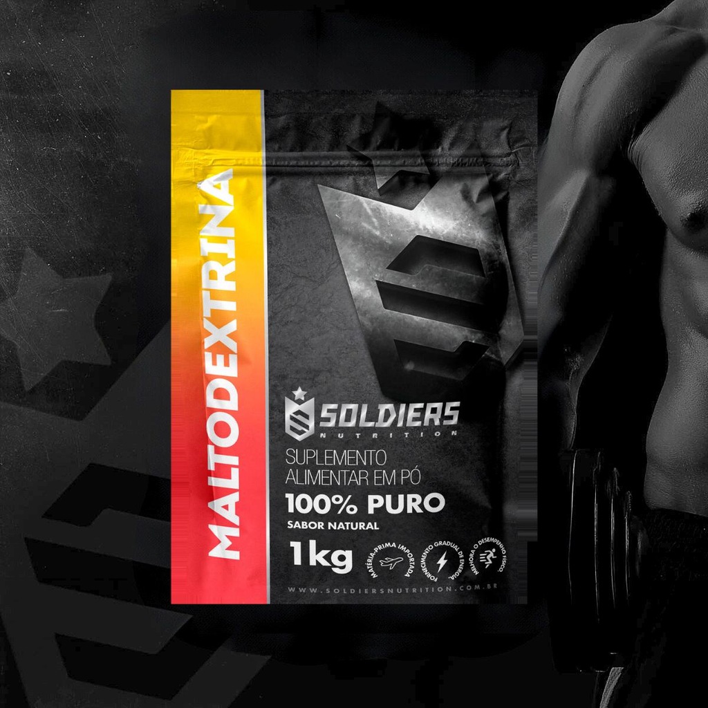 Imagem 3 do produto Maltodextrina 1kg - 100% Puro Importado - Soldiers Nutrition