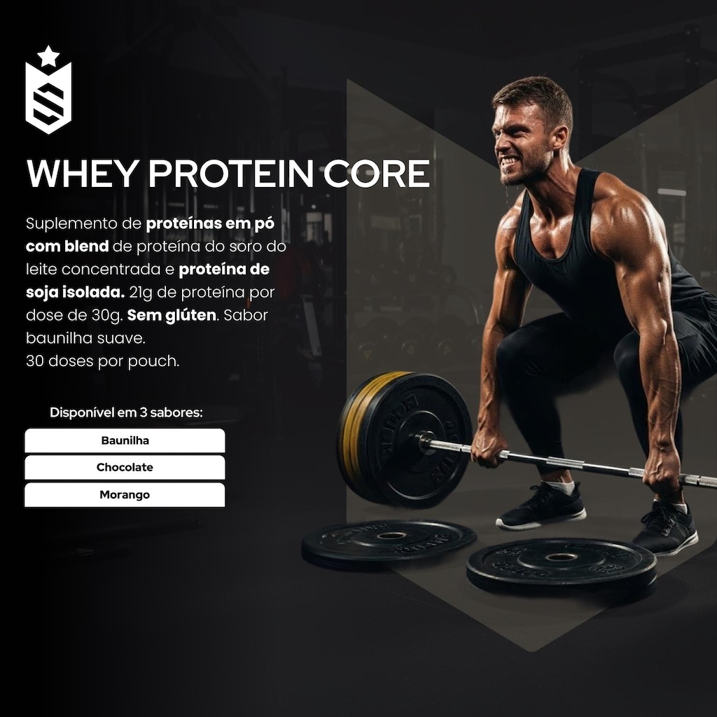 Imagem 2 do produto Whey Core Protein Suplemento Alimentar de Proteínas em Pó - Soldiers Nutrition