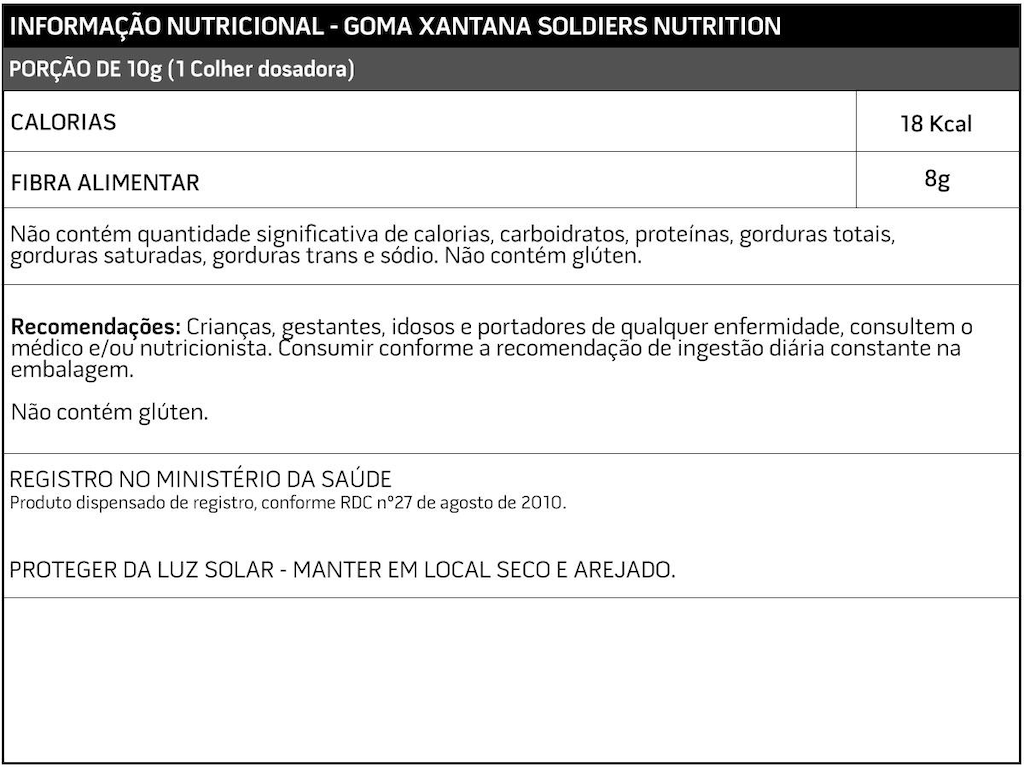 Imagem 2 do produto Goma Xantana 500g - 100% Puro Importado - Soldiers Nutrition