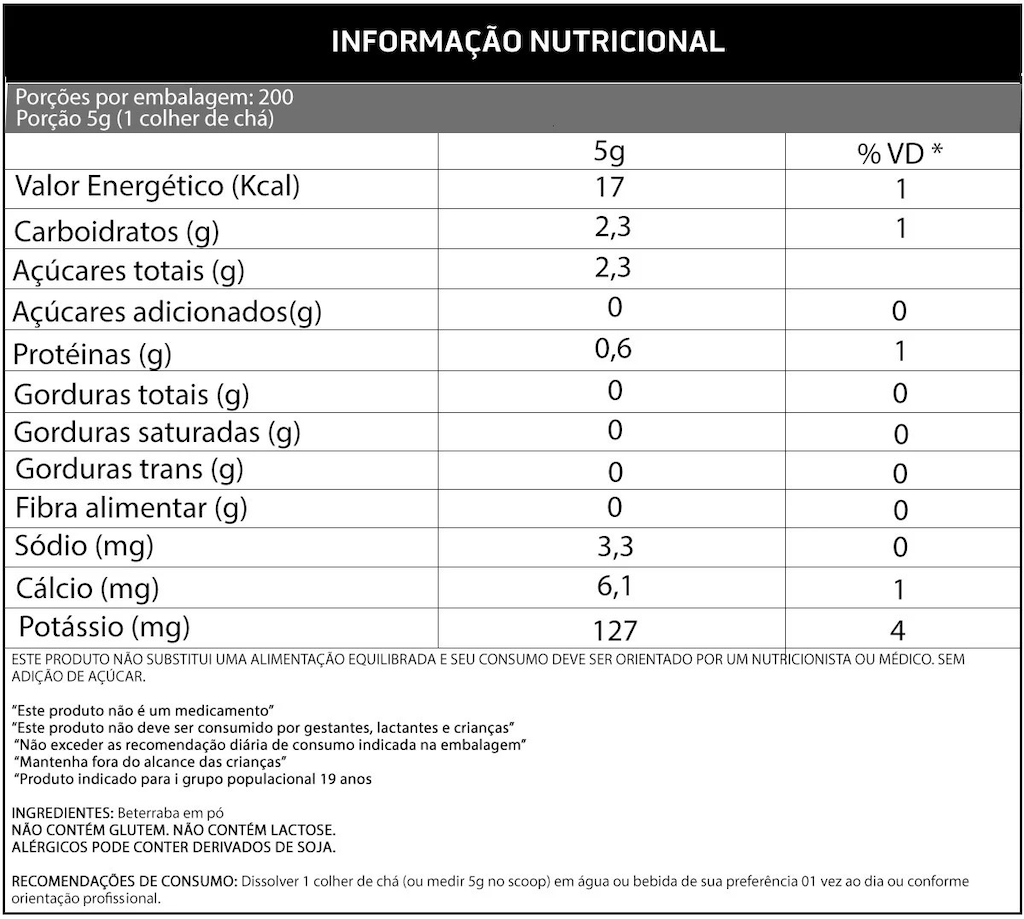 Imagem 2 do produto Beterraba Em Pó - 100% Pura - Soldiers Nutrition Tamanho: 1kg
