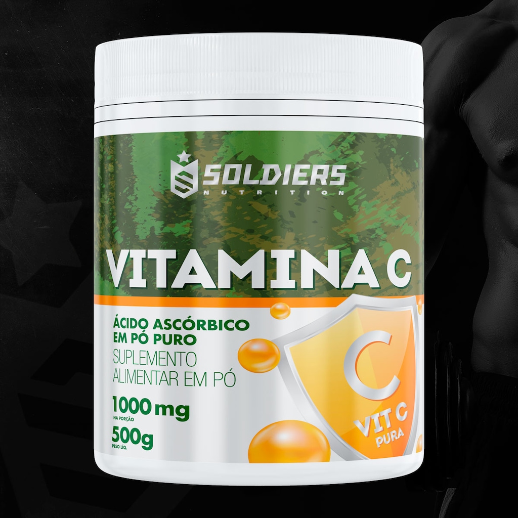 Imagem 5 do produto Vitamina C em Pó - Ácido Ascórbico 500g - 100% Puro Importado - Soldiers Nutrition