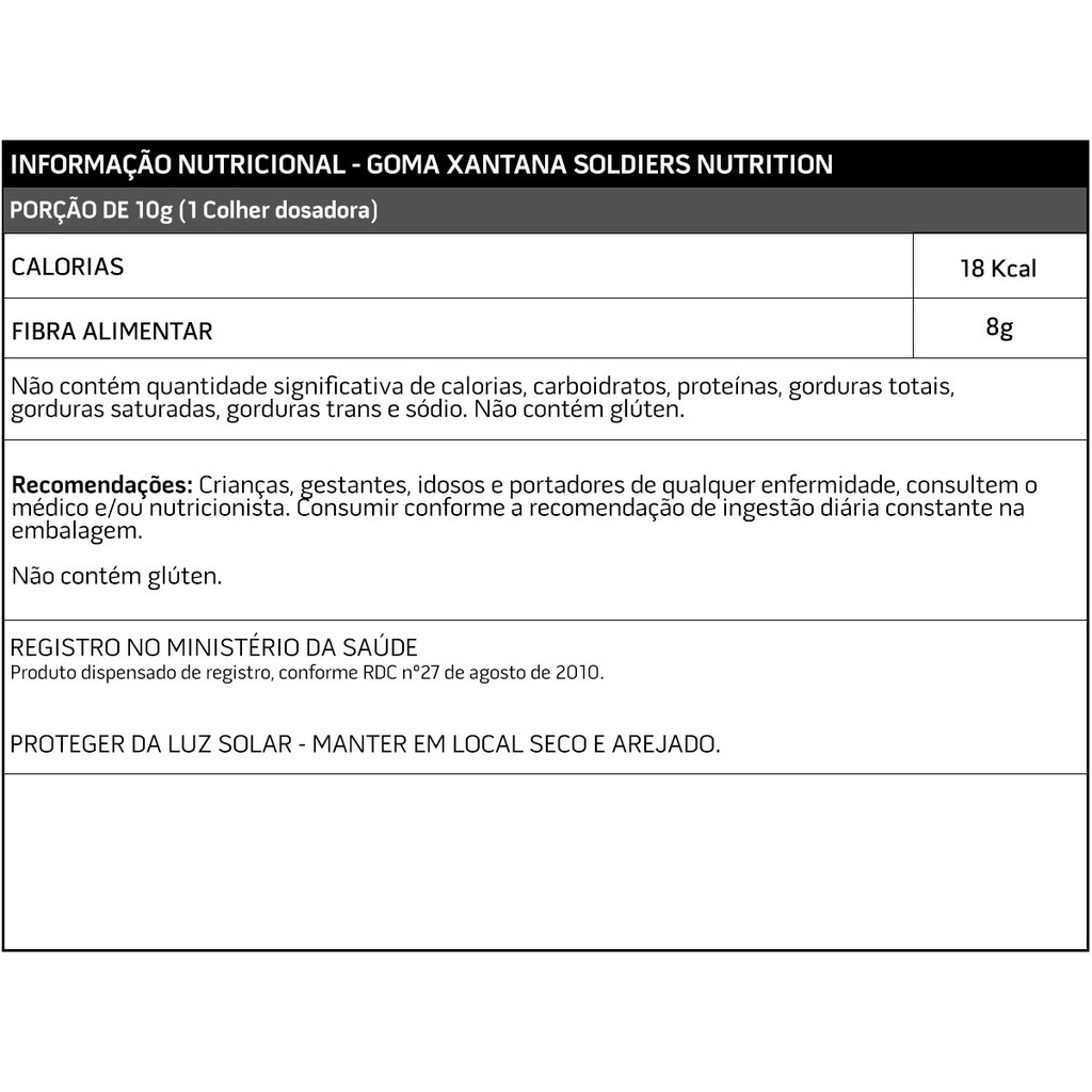 Imagem 5 do produto Goma Xantana - 100% Puro Importado - Soldiers Nutrition Tamanho: 1kg