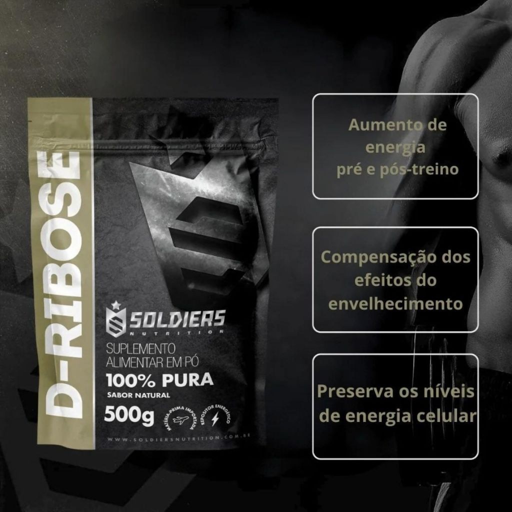 Imagem 5 do produto D-Ribose 500g - 100% Pura Importada - Soldier Nutritions