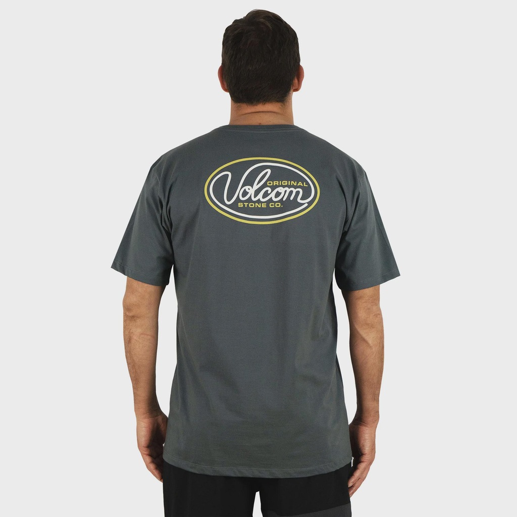 Imagem 2 do produto Camiseta Masculina Extra Grande Volcom Clean Sweep Lead Gray