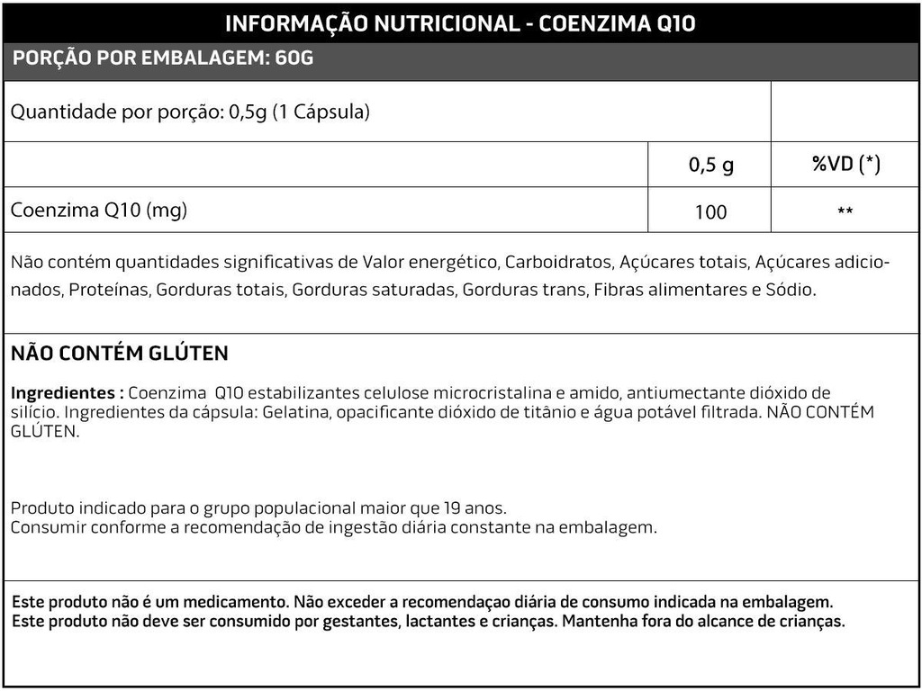 Imagem 2 do produto Coenzima Q10 - Soldiers Nutrition Quantidade: 60 Caps