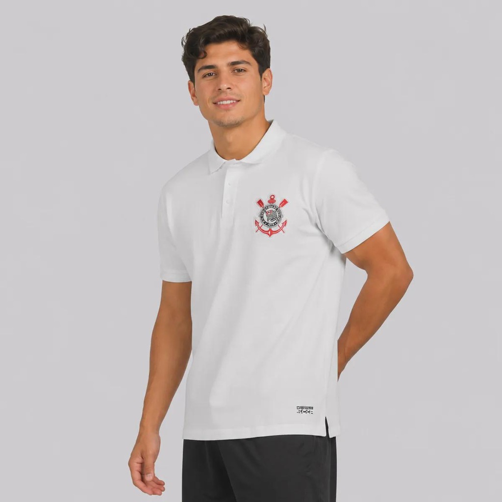 Imagem 3 do produto Camisa Polo do Corinthians SCCP Escudo Masculina