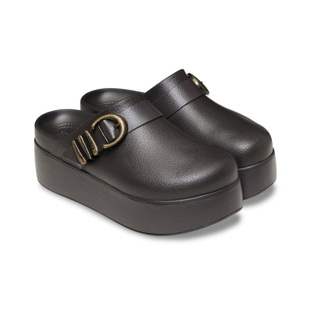 Imagem 3 do produto Sandália Crocs Dylan Platform Boho Buckle Clog Espresso - Unissex