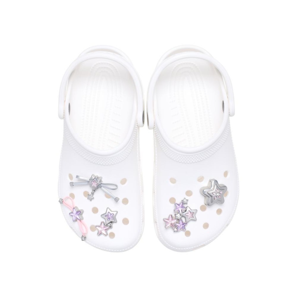 Imagem 2 do produto Jibbitz™ Crocs Estrelas e Laços Pack com 5 Peças Único - Unissex