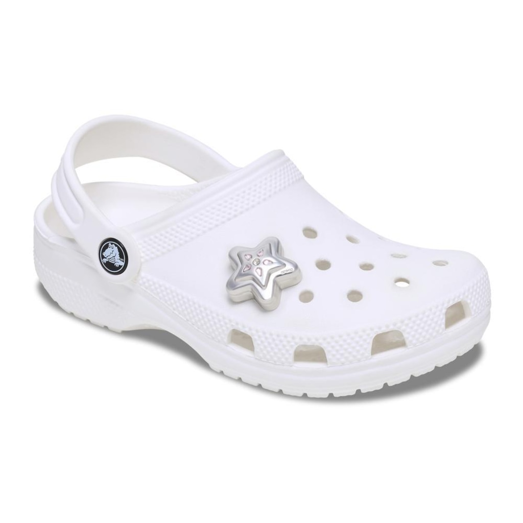 Imagem 3 do produto Jibbitz™ Crocs Medalhão Estrela de Prata Único - Unissex