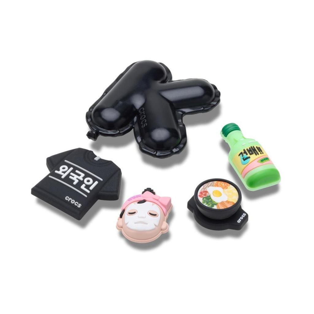 Imagem 2 do produto Jibbitz™ Crocs Essenciais Da Coreia Pack Com 5 Peças Único - Unissex