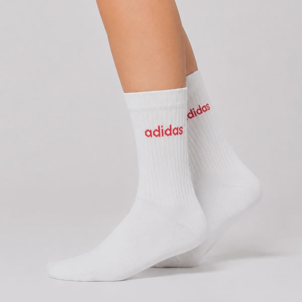 Imagem 3 do produto Kit 3 Pares de Meia Cano Alto adidas Crew Feminina