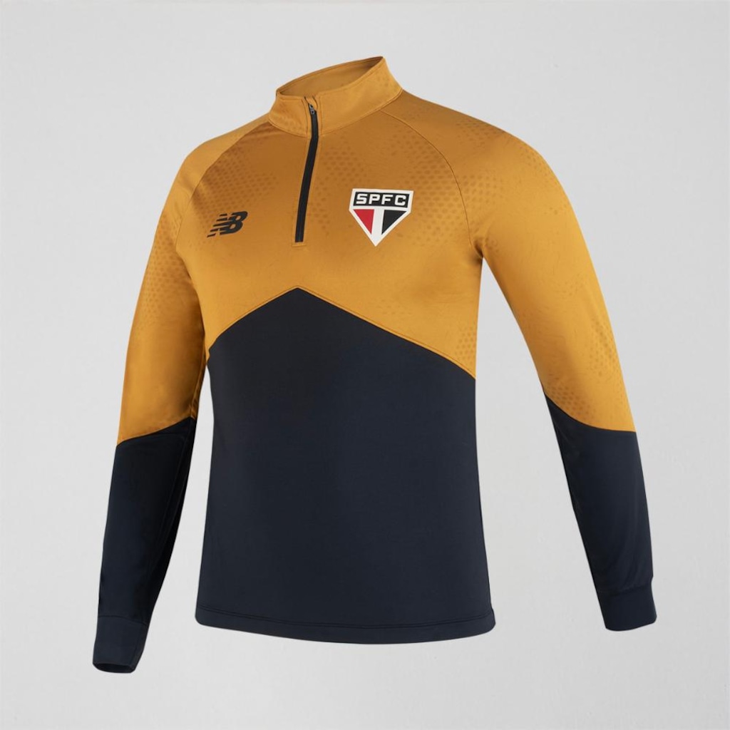 Imagem 2 do produto Blusão Manga Longa do São Paulo FC New Balance Treino 1/2 Zíper 2026 Masculino