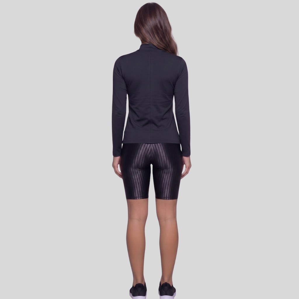 Imagem 3 do produto Conjunto Fitness Vekyo Blusa Térmica Proteção UV e Bermuda New Zig - Feminino