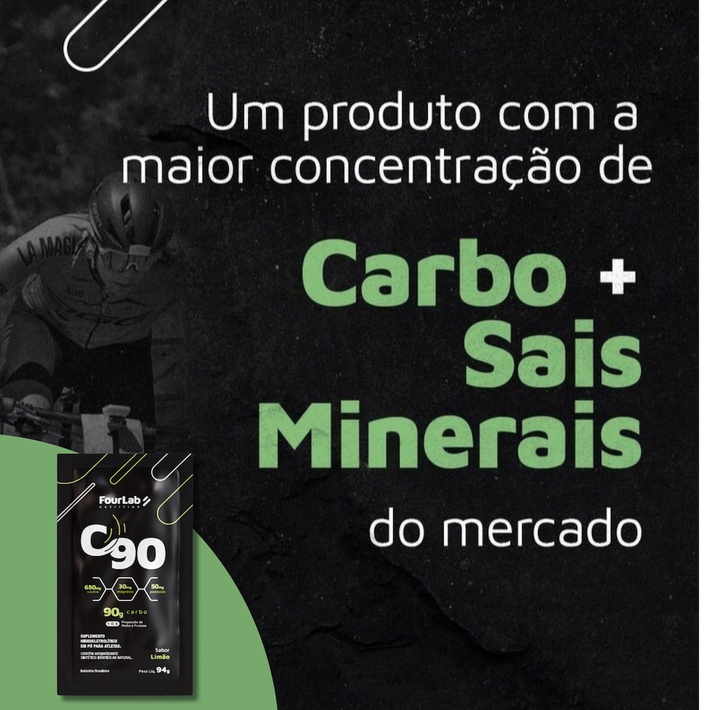 Imagem 2 do produto Display com 5 sachês C90 FourLab Limão 94g