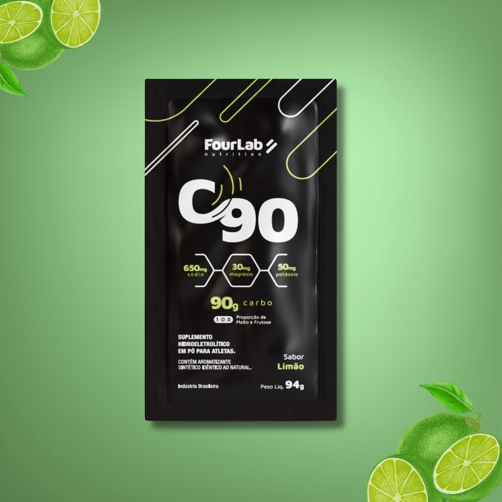 Imagem 4 do produto Display com 5 sachês C90 FourLab Limão 94g
