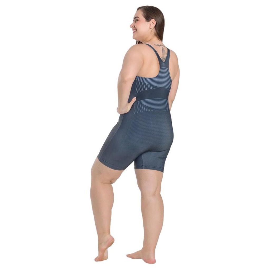 Imagem 4 do produto Maiô Macaquinho Trinys 3624 Estampado Plus Size Feminino