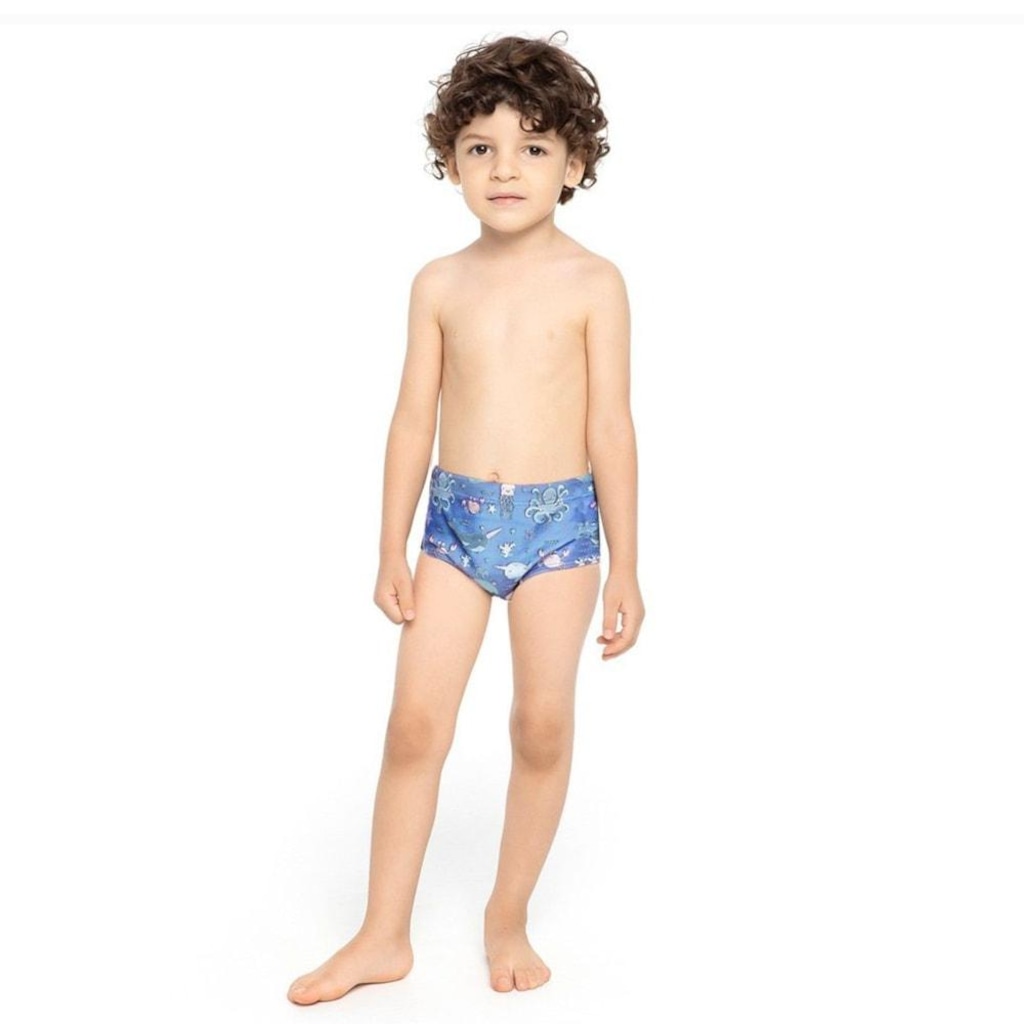 Imagem 2 do produto Sunga Infantil Natação Trinys Estampada Helanca
