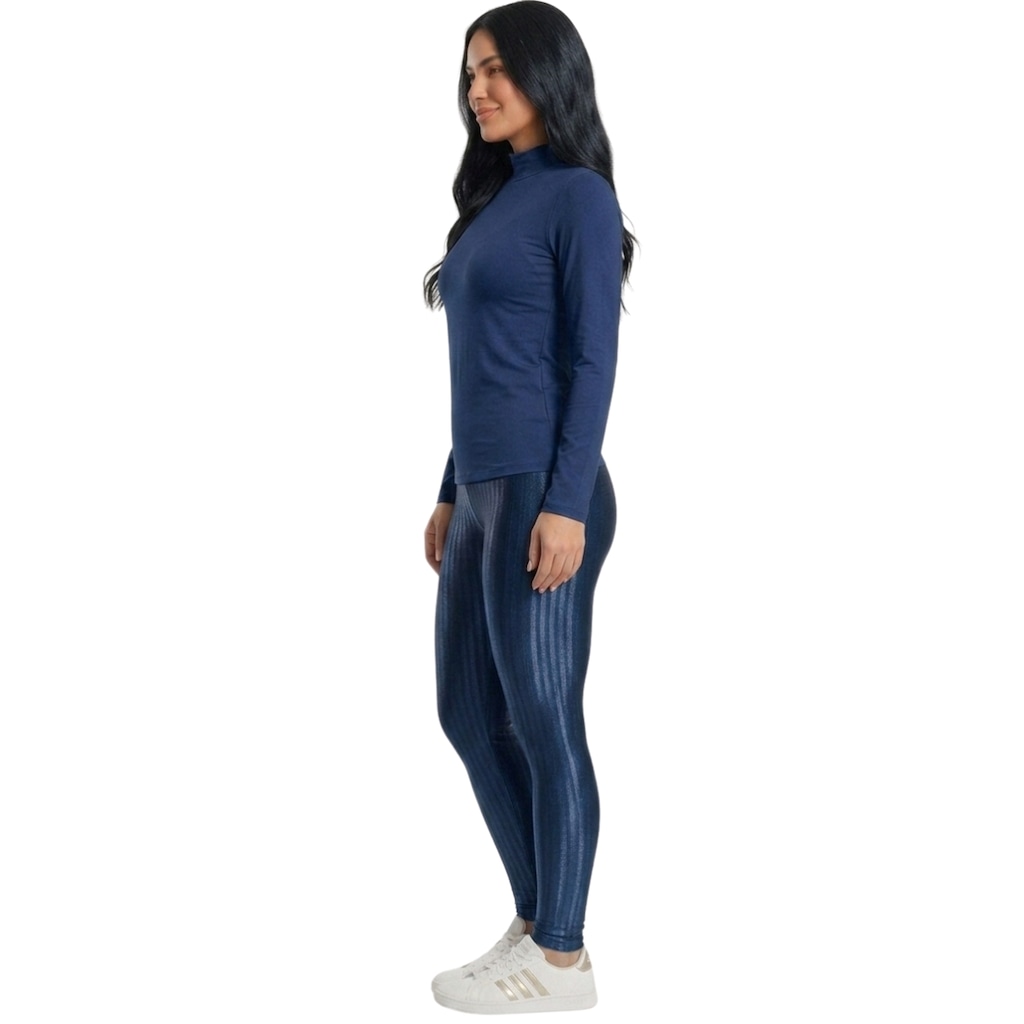 Imagem 2 do produto Conjunto Fitness Vekyo Feminino Blusa Térmica Proteção UV e Calça New Zig