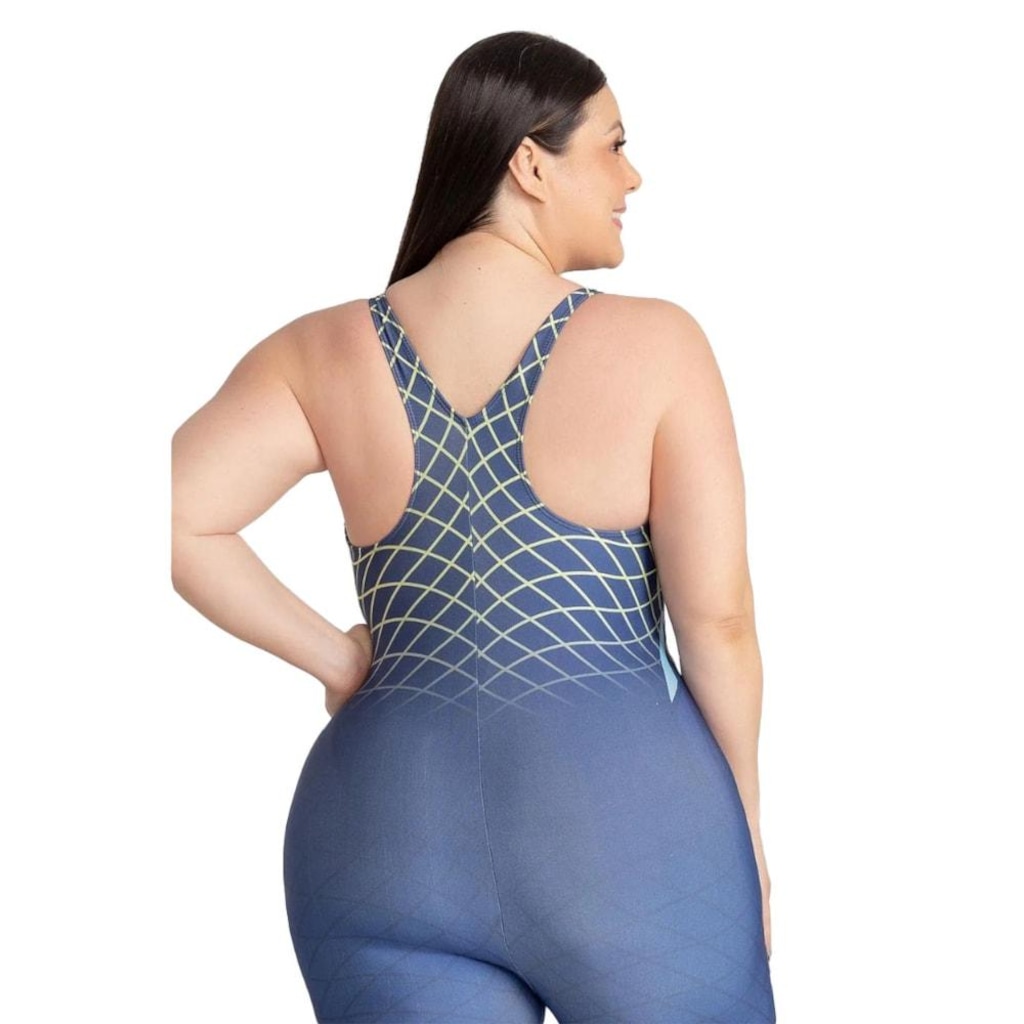Imagem 2 do produto Maio Macaquinho Natação Trinys Estampado Plus Size