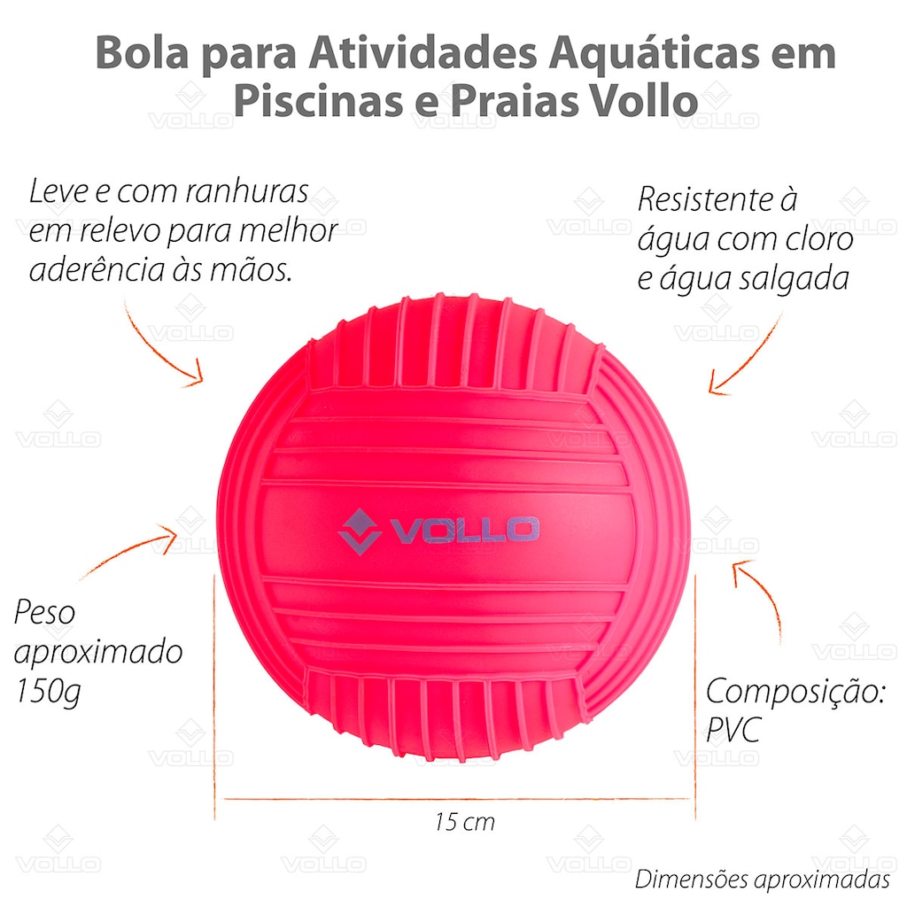 Imagem 2 do produto Mini Bola para Atividades Aquáticas em Piscinas e Praias Vollo