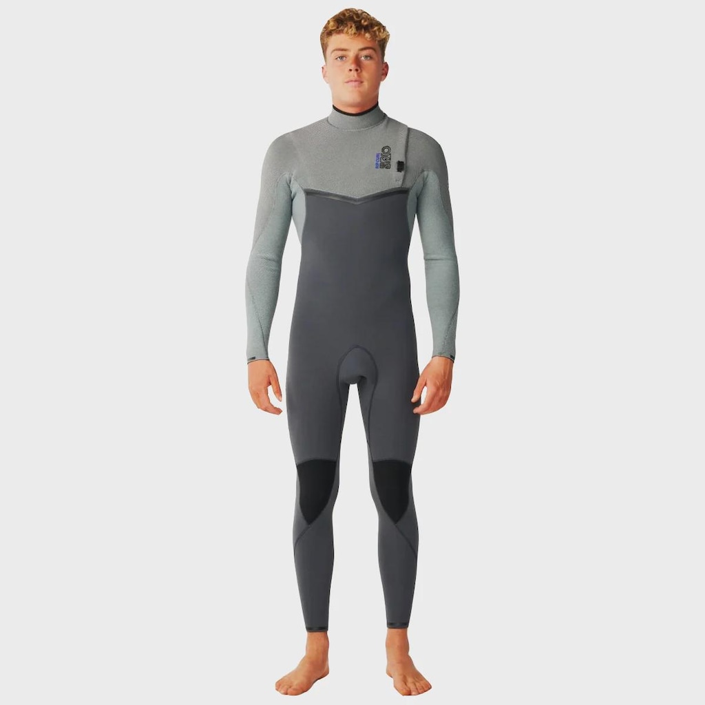 Imagem 2 do produto Long John Rip Curl E-Bomb 3/2 mm Zip Free Charcoal Grey Importado - Masculino