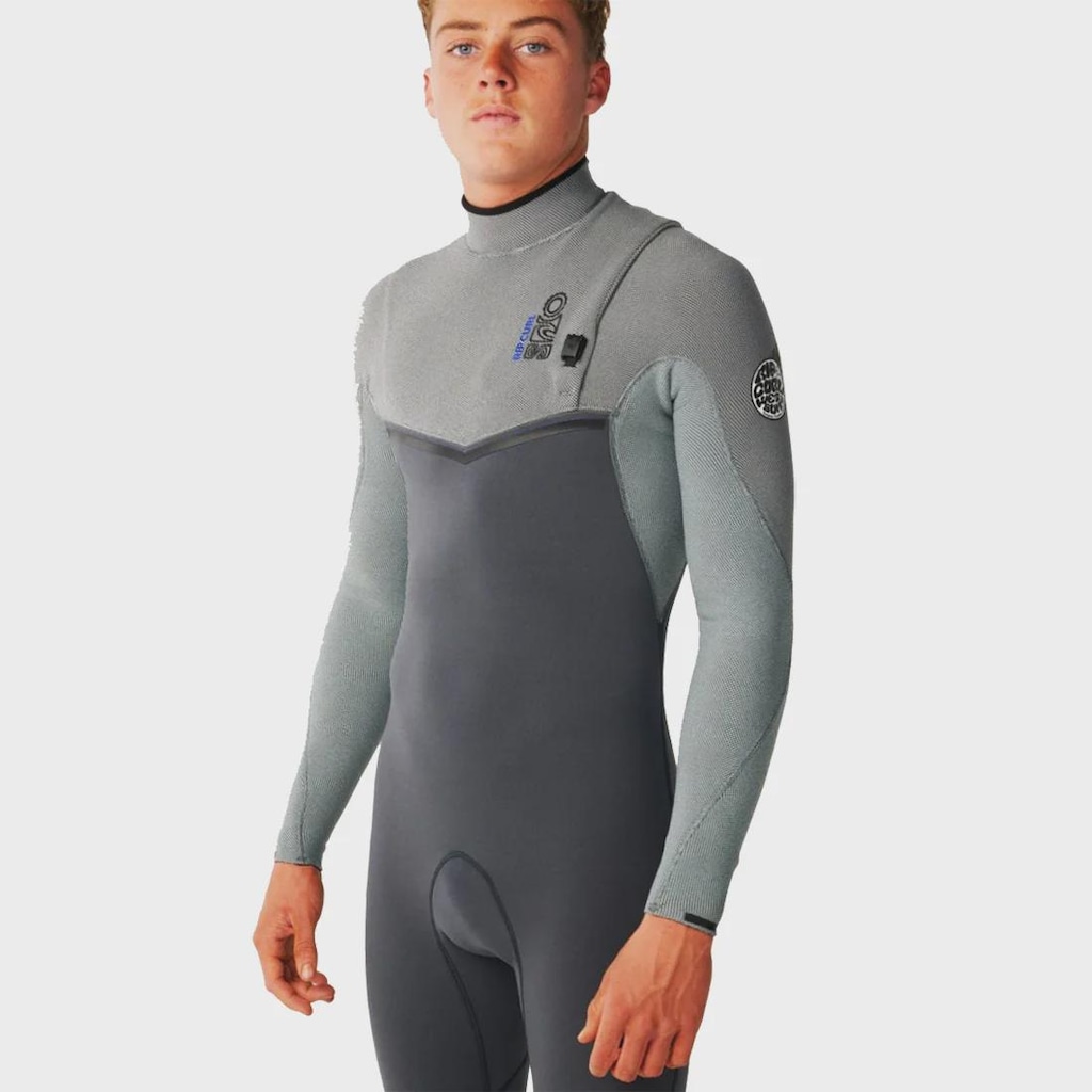 Imagem 4 do produto Long John Rip Curl E-Bomb 3/2 mm Zip Free Charcoal Grey Importado - Masculino
